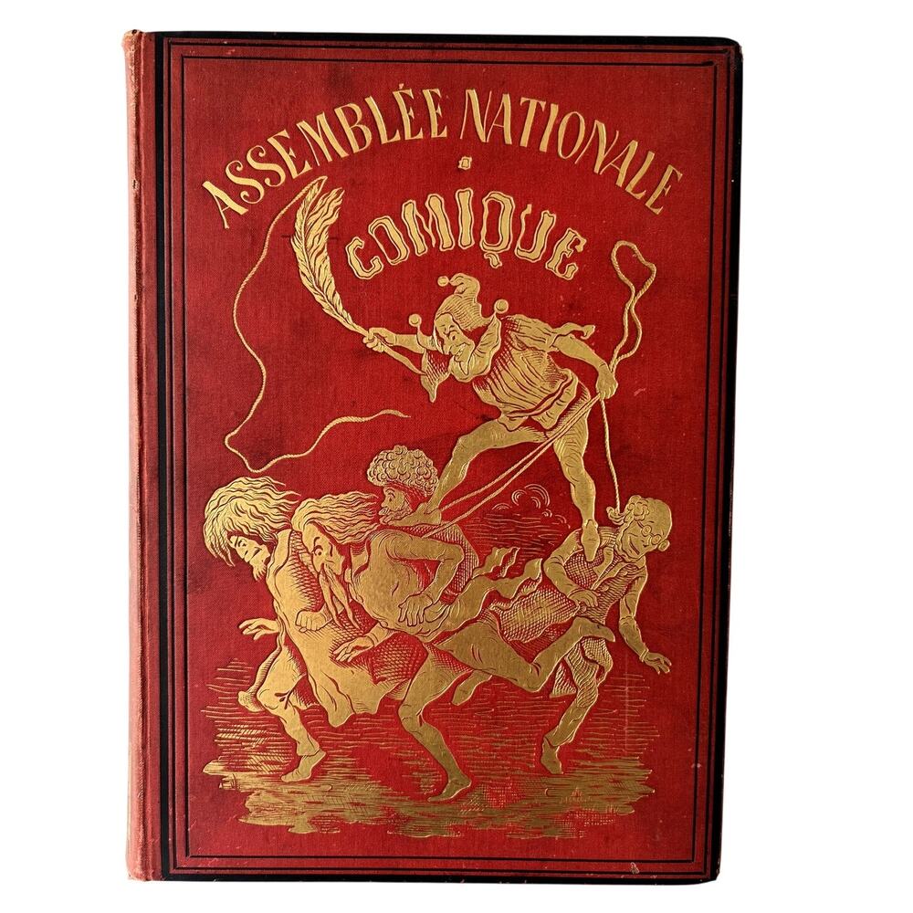 Antique French hardback book HB Assemblee Nationale Comique 1880